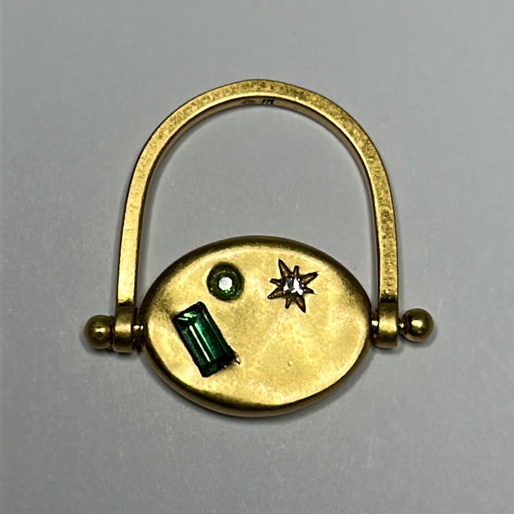 MADEWELL double sided gold plated swivel inlay ring